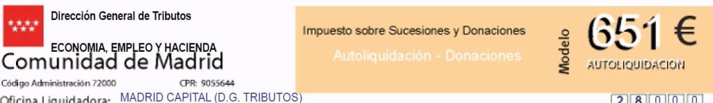 modelo 651 comunidad de madrid
