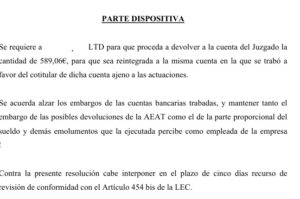 limites y protecciones a embargos de cuenta