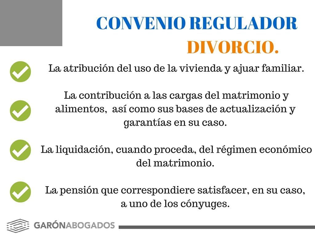 convenio regulador divorcio